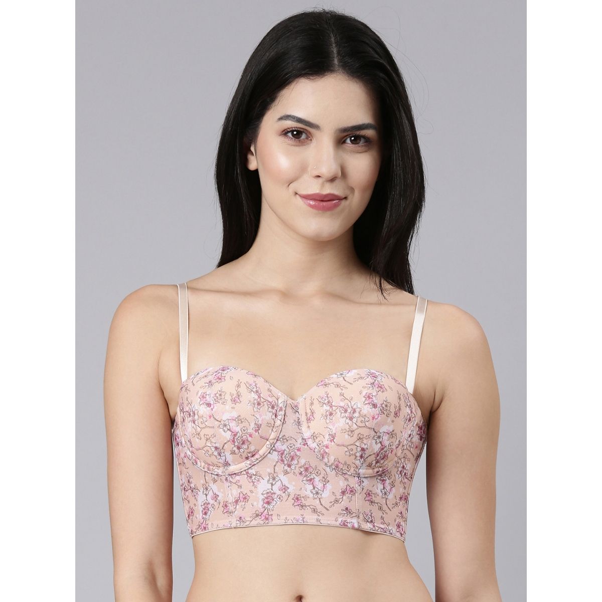 Enamor on Instagram: Elevate your glam game with Enamor's Flexi Light  Bustier Bra available in two attractive prints – Cherry blossom & Wisteria  Print. Witness style, comfort, and fashion uniting to make