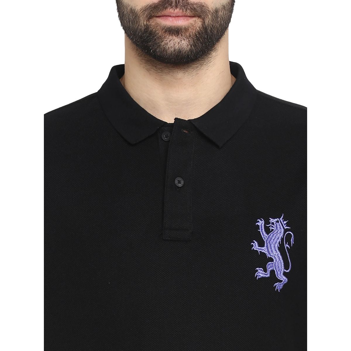 Buy Red Tape Black Half Sleeves Polo T-Shirt Online
