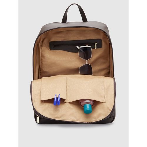 Buy Caprese Adah Laptop Backpack Large Chocolate Brown Online - Main Image