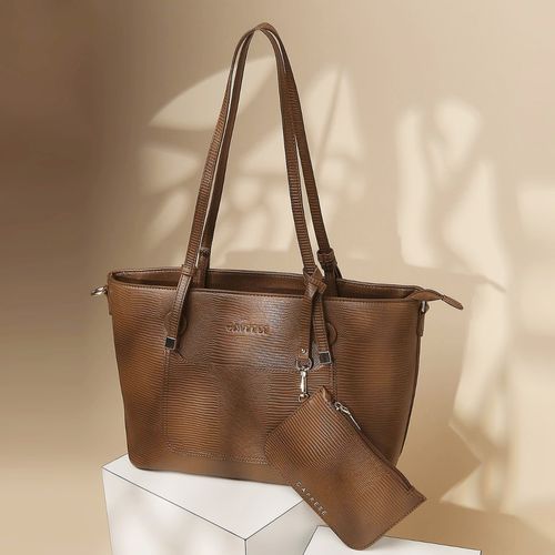 Caprese Alyona Tote Bag Large Brown (Set of 2): Buy Caprese Alyona Tote Bag  Large Brown (Set of 2) Online at Best Price in India