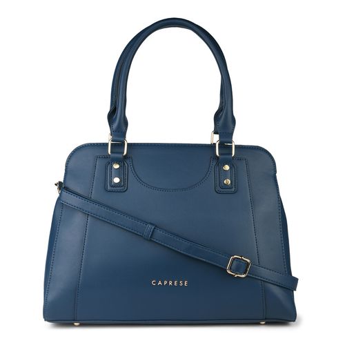 Buy Caprese Kiara Satchel Bag Medium Navy Blue Online