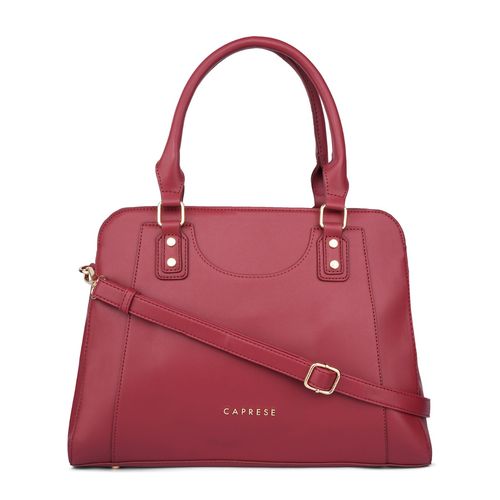 Caprese Kiara Satchel Bag Medium Burgundy