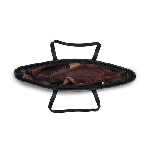 Buy Caprese Sabeena Laptop Tote Bag Large Black (Set of 2) Online