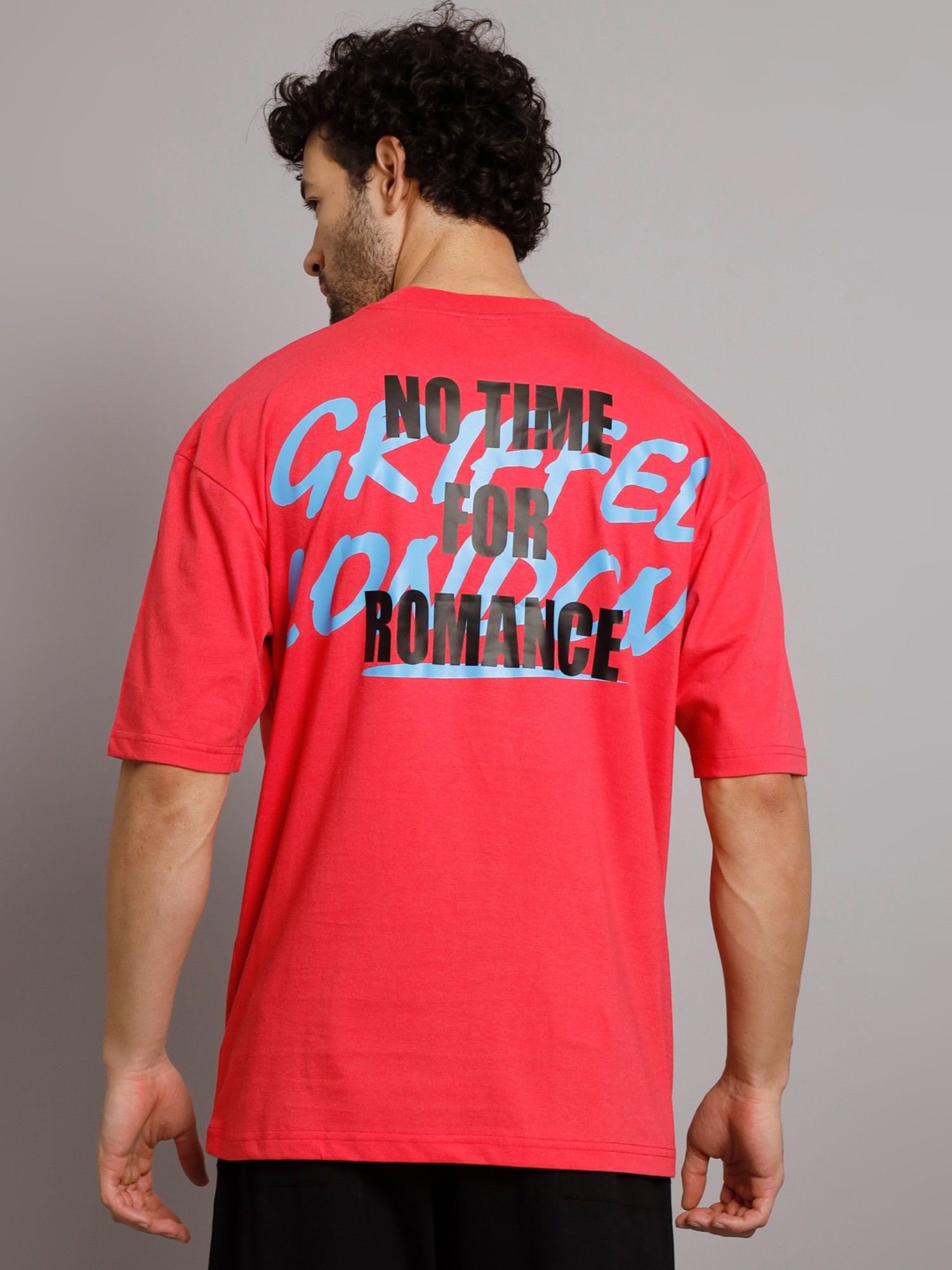 Buy Griffel Men No Time For Romance Neon Pink Oversized Drop