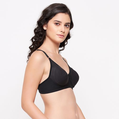 Buy Cotton Non-Padded Wirefree T-shirt Bra With Moulded cups - Black Online  India, Best Prices, COD - Clovia - BR0243P13