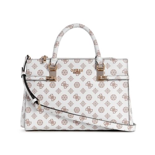Guess White Loralee Status Satchel Bag