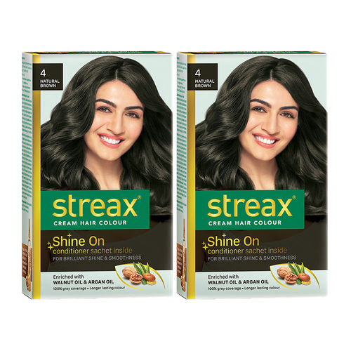 Streax Hair Colour - Natural Brown 4 Pack Of 2: Buy Streax Hair Colour -  Natural Brown 4 Pack Of 2 Online at Best Price in India | Nykaa