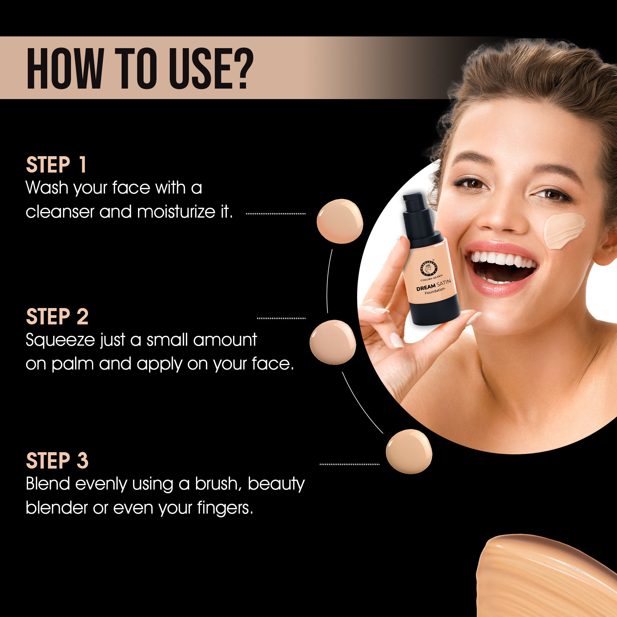 Buy Colors Queen Dream Satin Oil Free Foundation Online