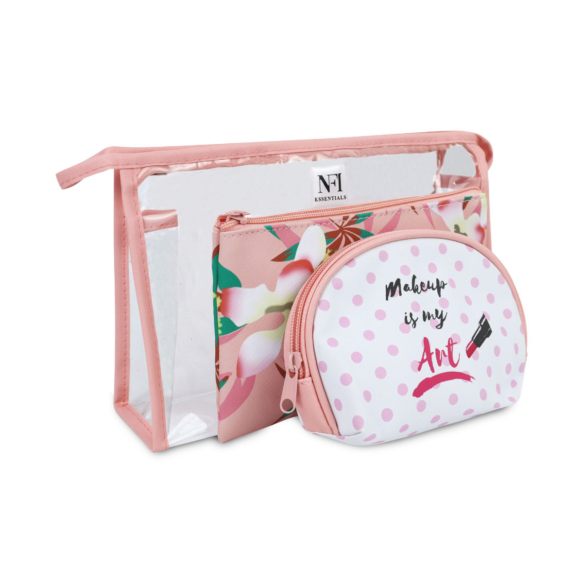 Buy N A PURSE Three Layer Cosmetic Bag Organizer Makeup Pouch for Women  Travel Cosmetics Case Toiletry Bags for Girls Online at Best Prices in  India - JioMart.