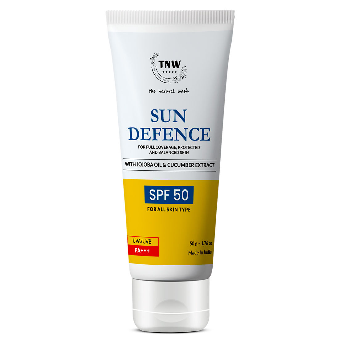 TNW The Natural Wash Sun Defence Sunscreen SPF 50 UVA UVB PA ...