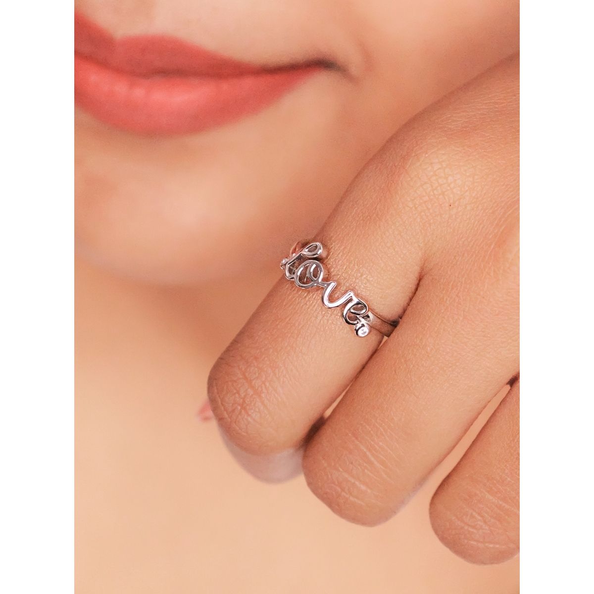 Divastri Love Heart Alphabet L Letter Rings girls women lovers couple  Stylish simple AD Alloy, Metal, Brass, Crystal, Copper, Stone, Silver  Crystal, Diamond, Zircon, Cubic Zirconia Platinum, Gold Plated Ring Set  Price