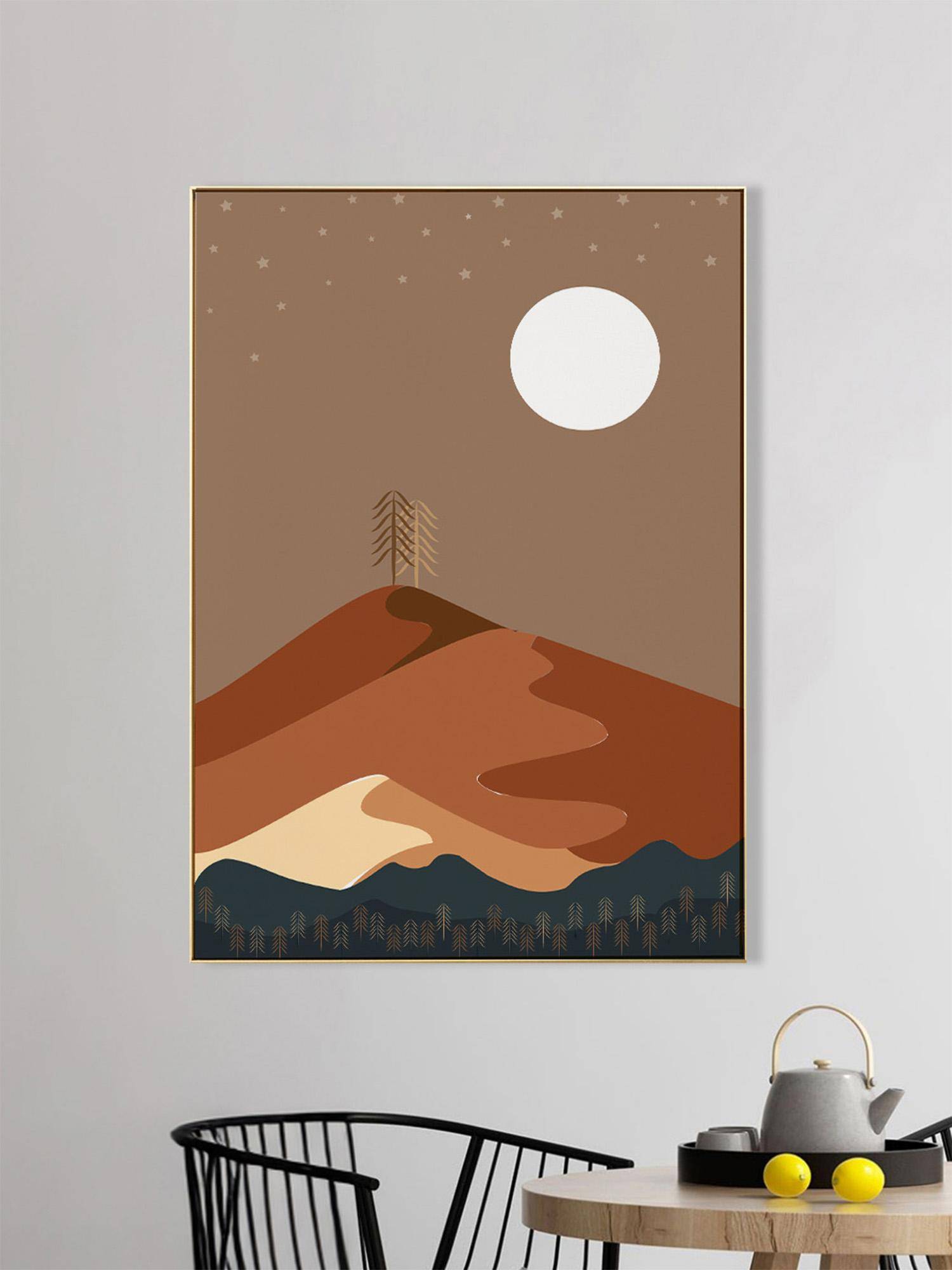 Nestroots Escape To Your Happy Place Gold Frame Wall Painting