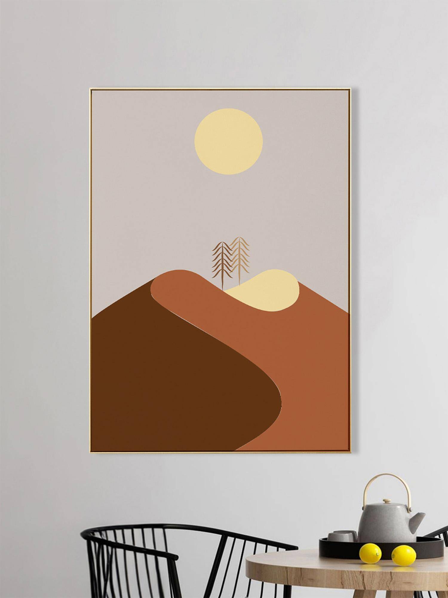 Nestroots Sands Of Time Gold Frame Wall Painting