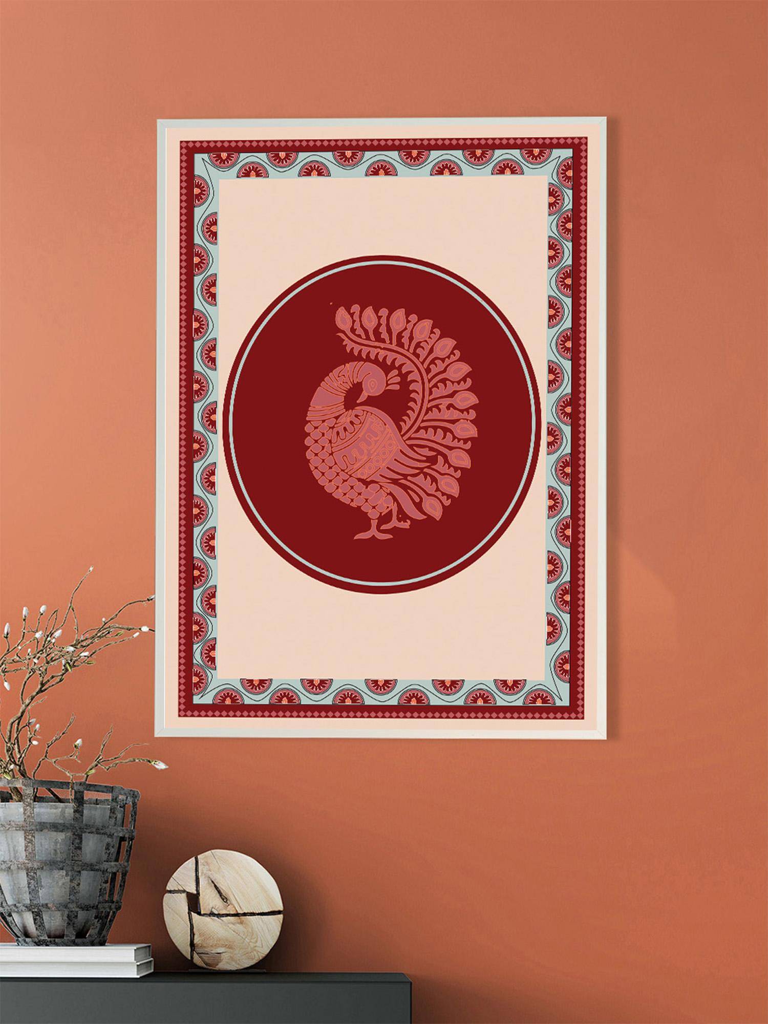 Nestroots Dance Of The Sunbird White Frame Wall Painting