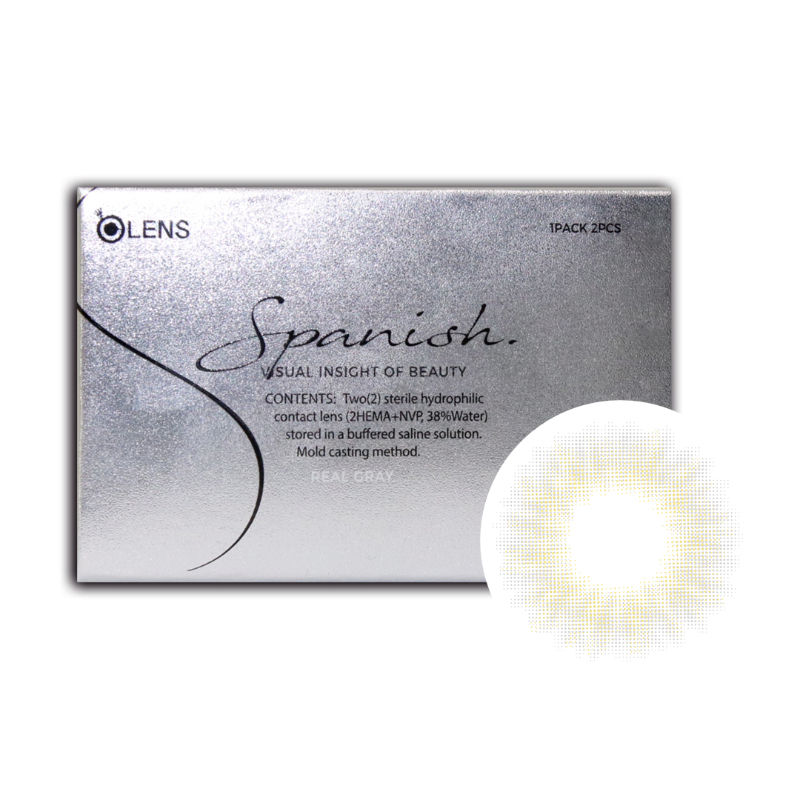 OLens Spanish Real Monthly Coloured Contact Lenses Gray (0.50) Buy