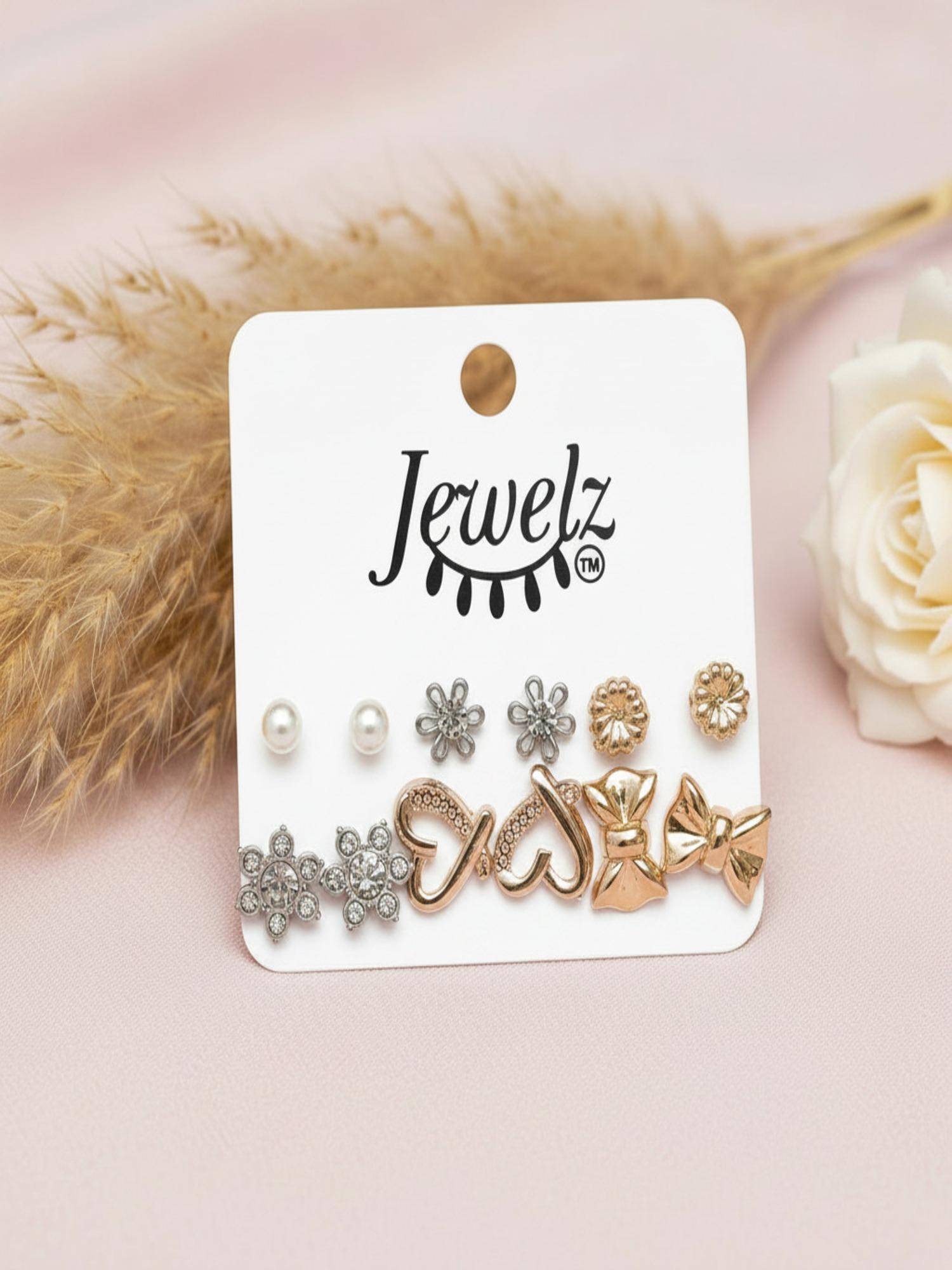 Jewelz Aesthetic Earrings (Pack of 6)