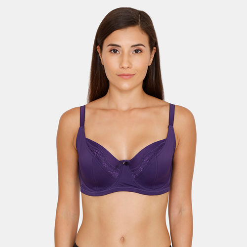 Buy Zivame Single Layered Non Wired 3/4th Coverage Minimiser Bra -  Parachute Purple Online