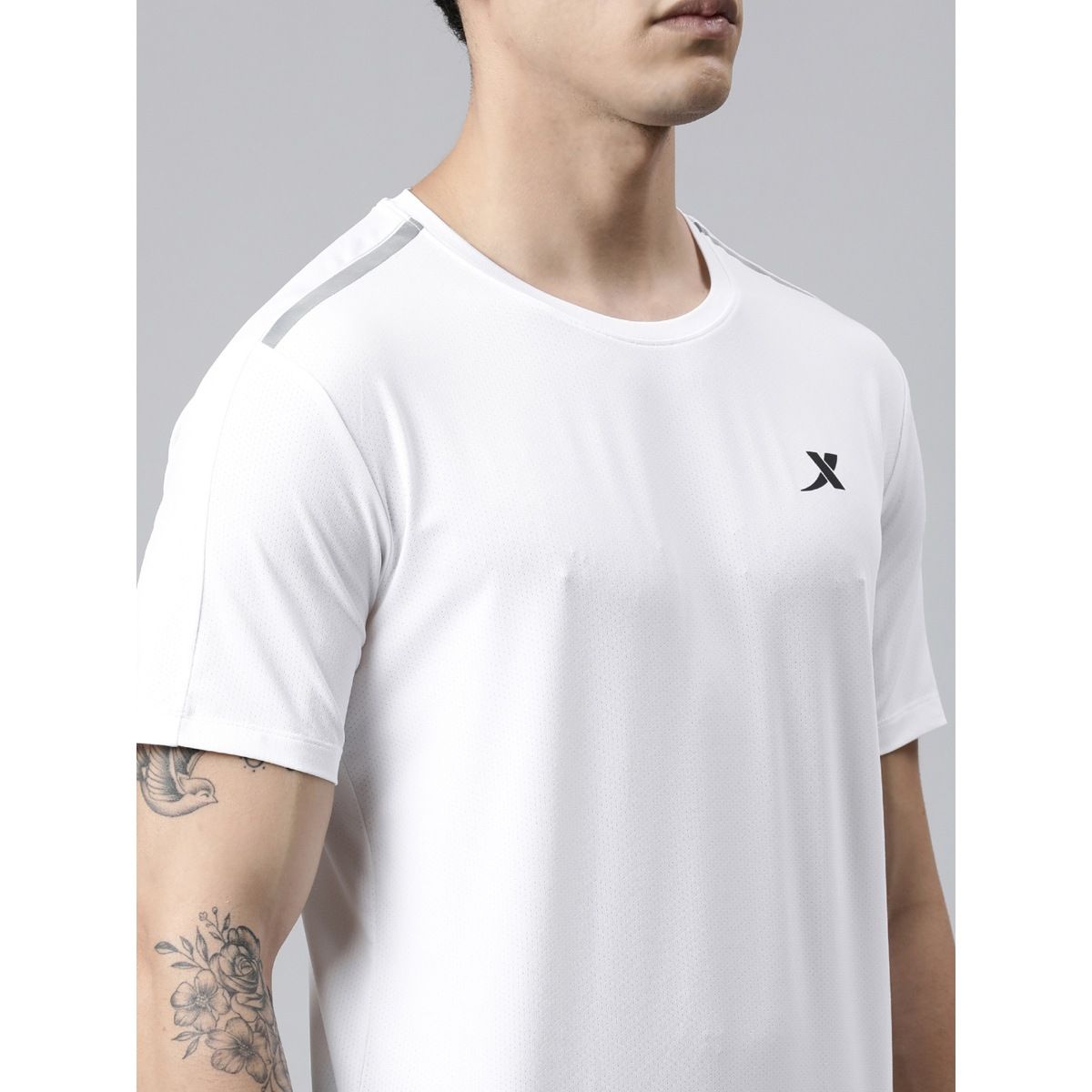 Buy Xtep Pearl White Dry Fit Technology Running T-Shirt Online