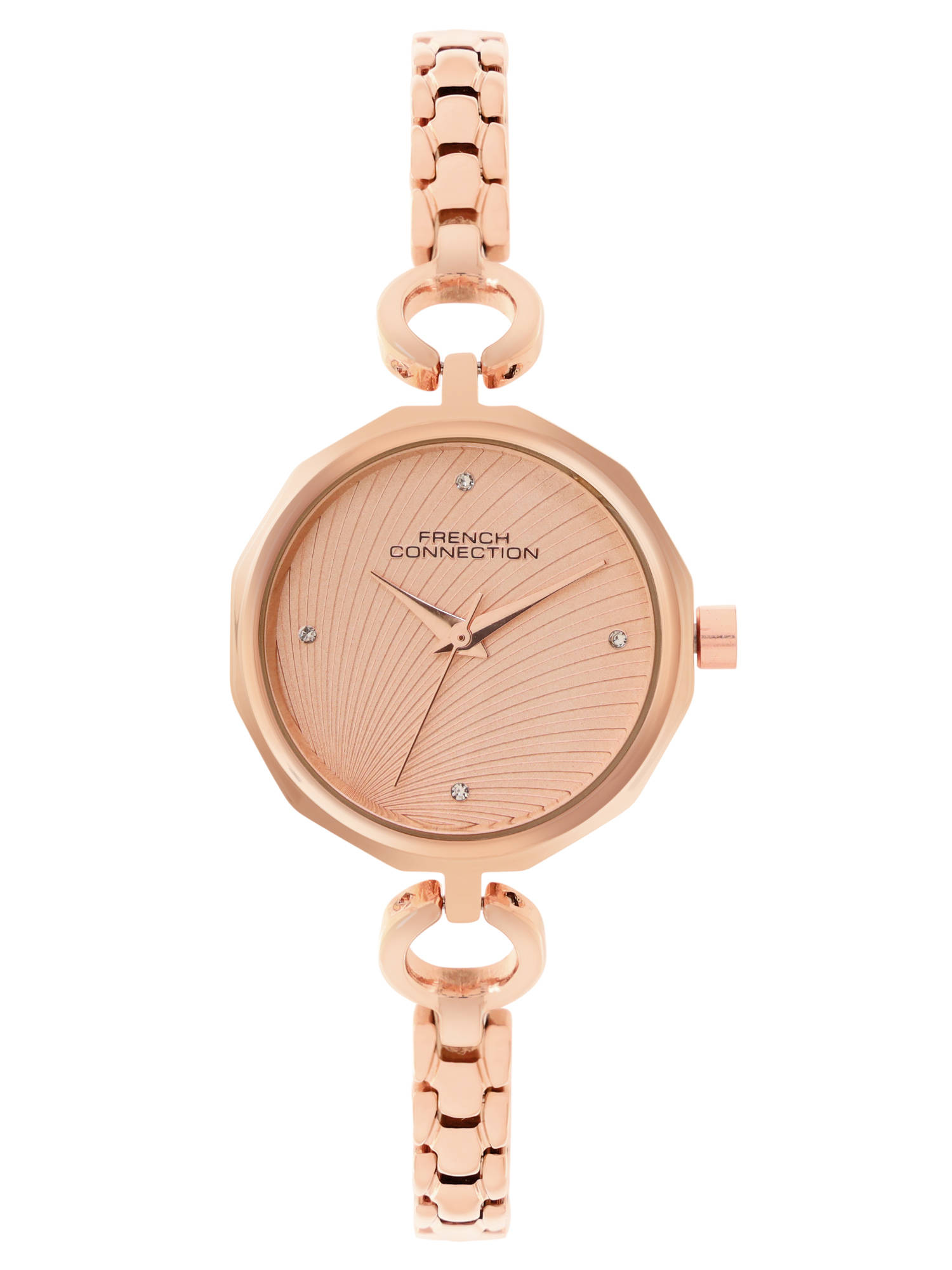 French Connection Women Rose Gold Dial & Stainless Steel Straps Analogue Watch - FCN069RGM (M)