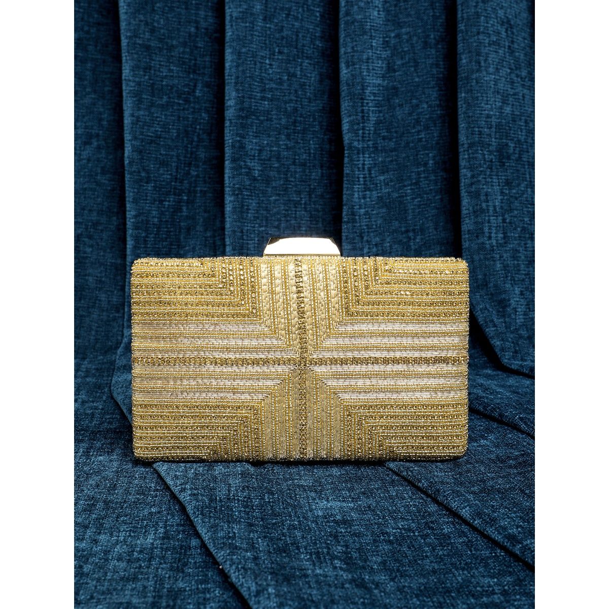 8 Oak LaneLarge Gold Champagne Clutch - Great Gifts Club