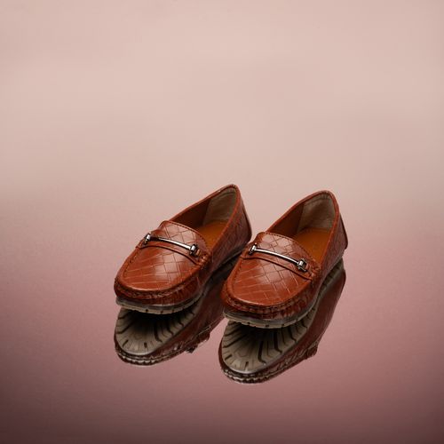 Buy SCENTRA Solid Tan Loafers Shoes Online
