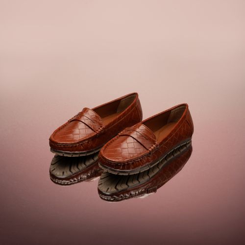 Buy SCENTRA Solid Tan Loafers Shoes Online
