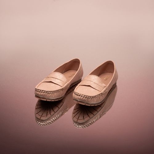 Buy SCENTRA Solid Pink Loafers Shoes Online