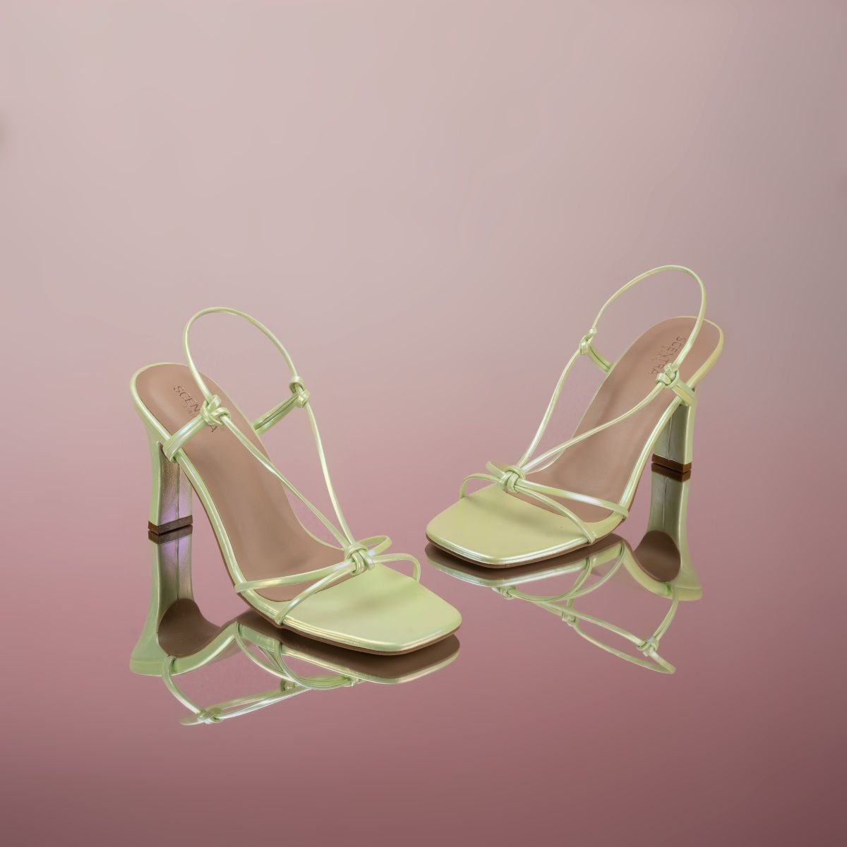 Scentra Vivian Lime Green Strappy Heels: Buy Scentra Vivian Lime Green 