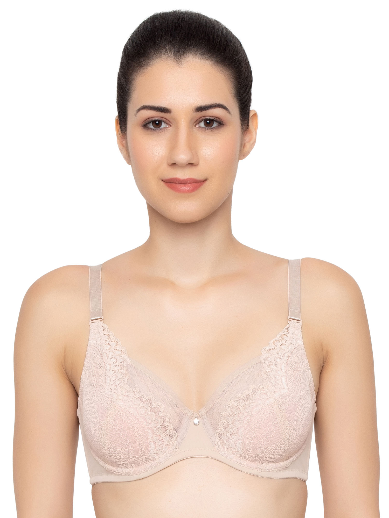 Buy Triumph Beauty-full Lacy Non-padded Underwired Seamless T-shirt Bra -  Nude Online