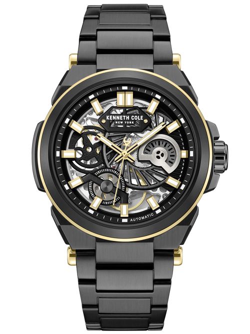 Kenneth Cole Black Round Dial Stainless Steel Strap Watch For Men-  KCWGY0065606MN (M)