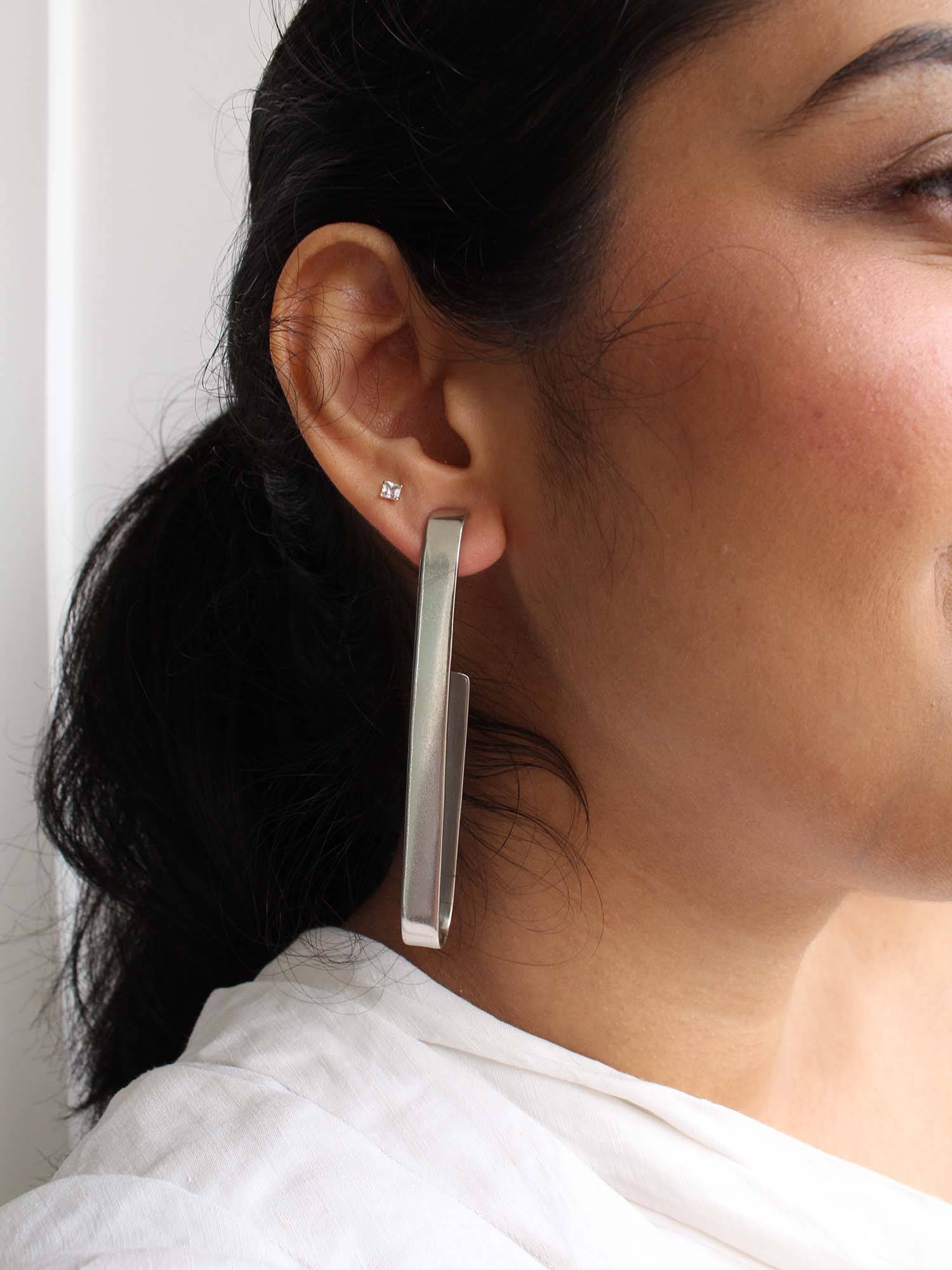 Heena Mittal Carina Silver Drops Earrings