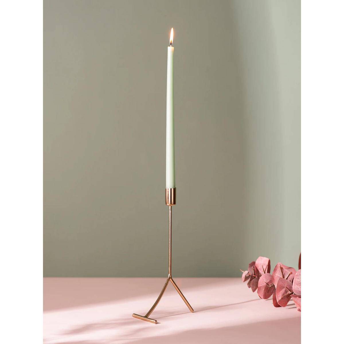 Nestroots Radiant Gold Candle Holder Elegance