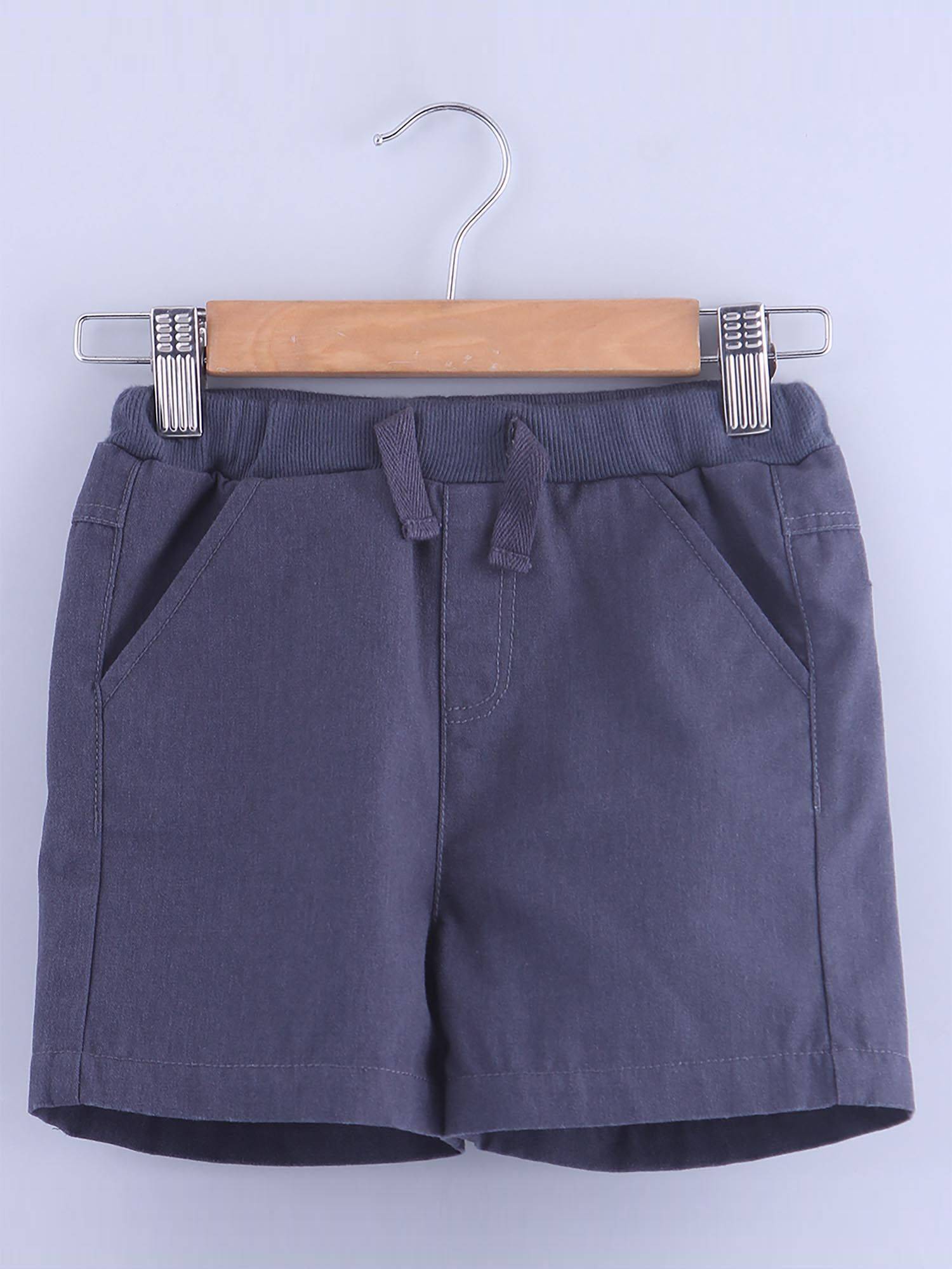 Beebay Grey Pull-Up Bermuda Shorts: Buy 