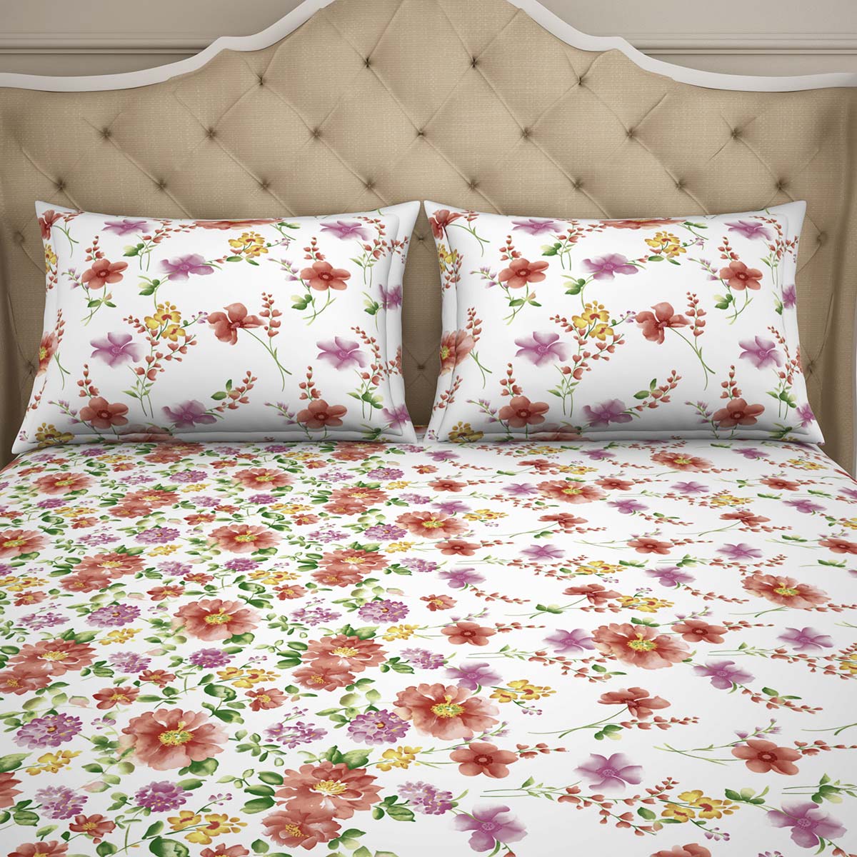 Buy Welspun Anti Bacterial 100 Cotton Double Bedsheets King Size Skin