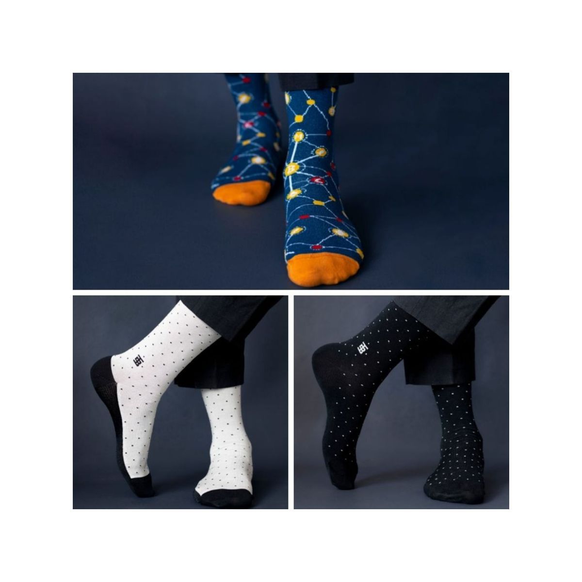 SockSoho Luxury Socks Gift Box - (Pack of 6 Pairs) Multi-Color: Buy ...