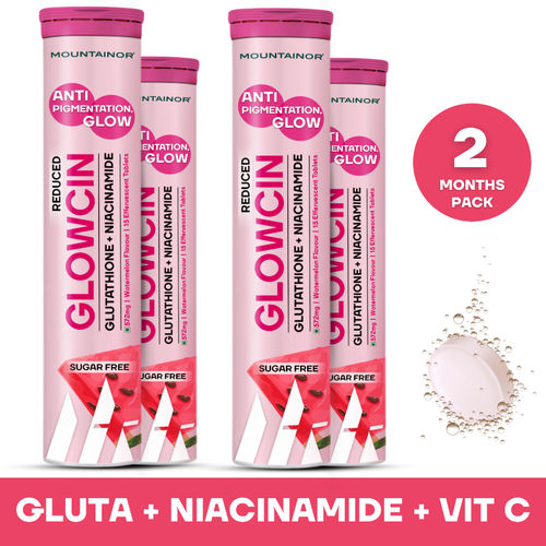 Mountainor Glutathione Glowing, Pigmentation Tablets with Vit C & Niacin  (Pack 4) Reviews Online