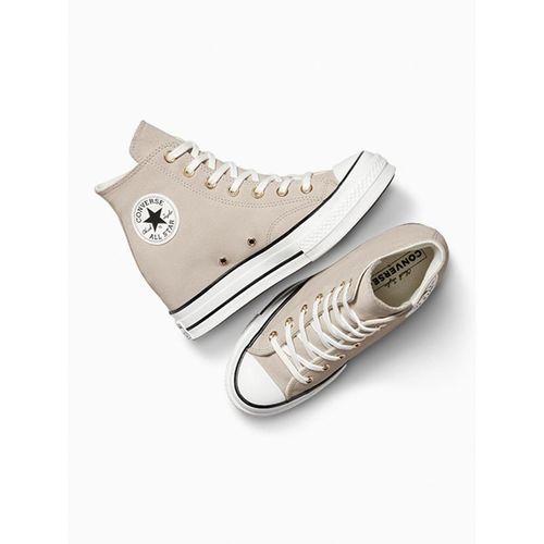 Canvas Beige Converse High Tops Platform Converse Women