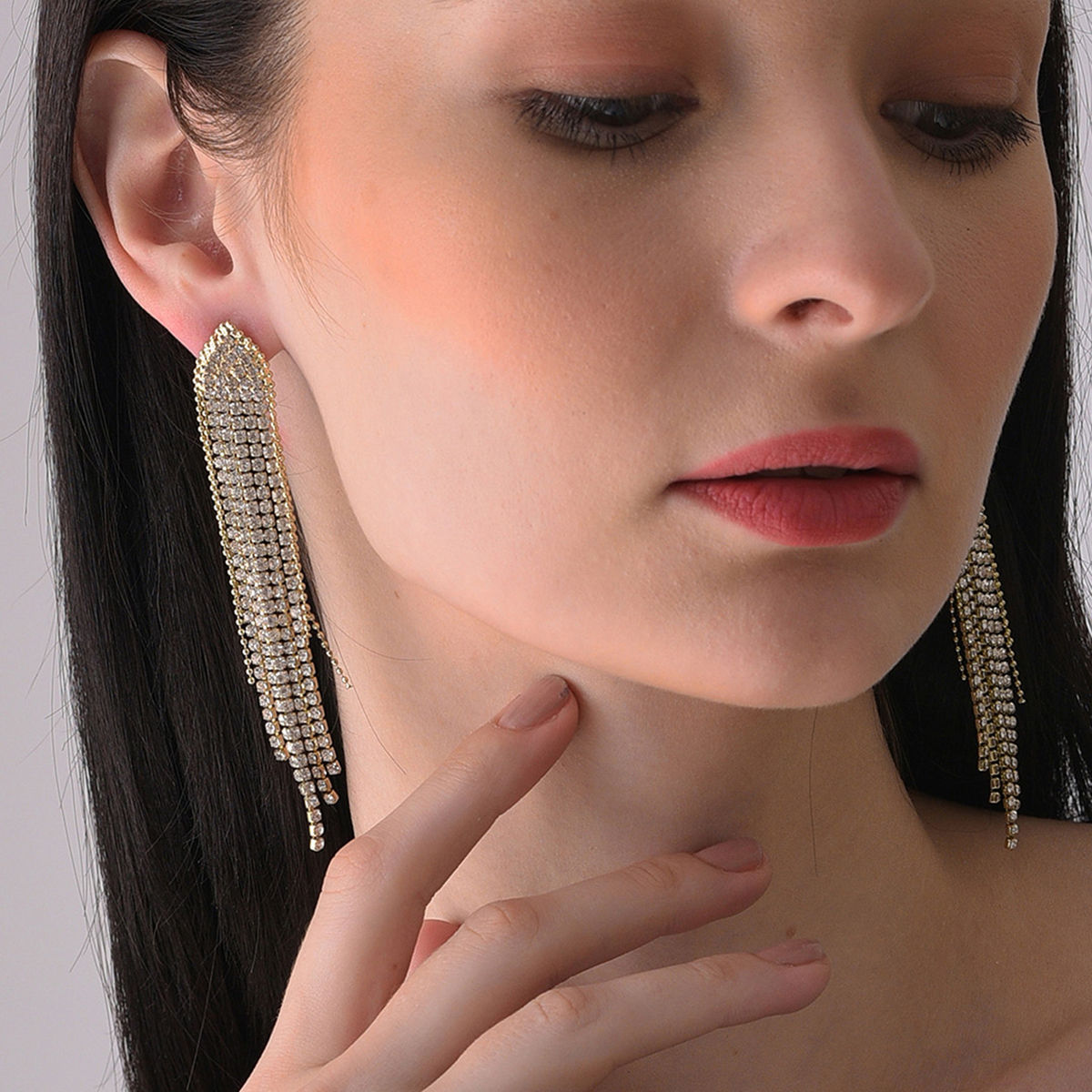 Couple Heart Gold Drop Earrings Jewellery India Online  CaratLanecom