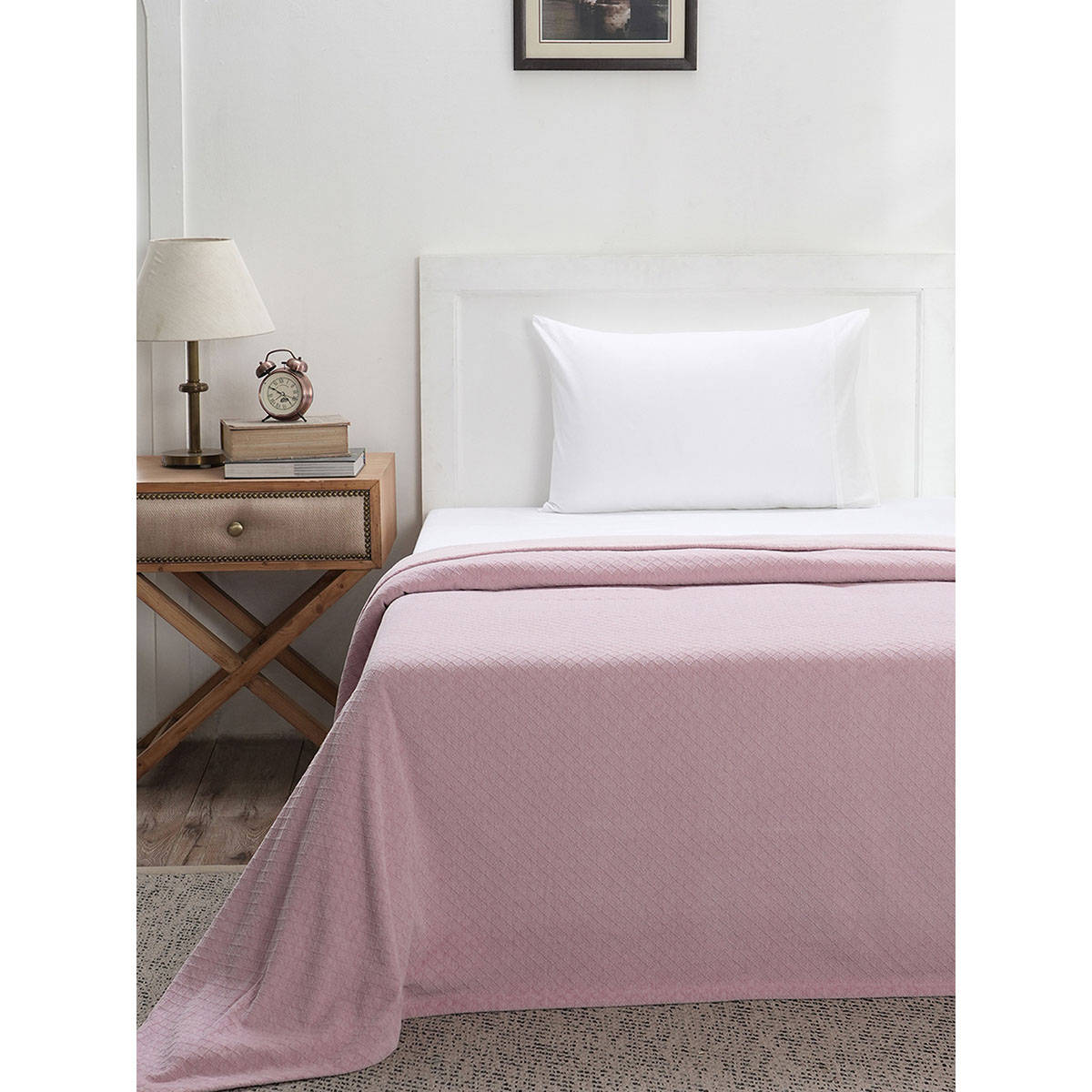 Maspar Purple Cotton Bed Cover (Single)