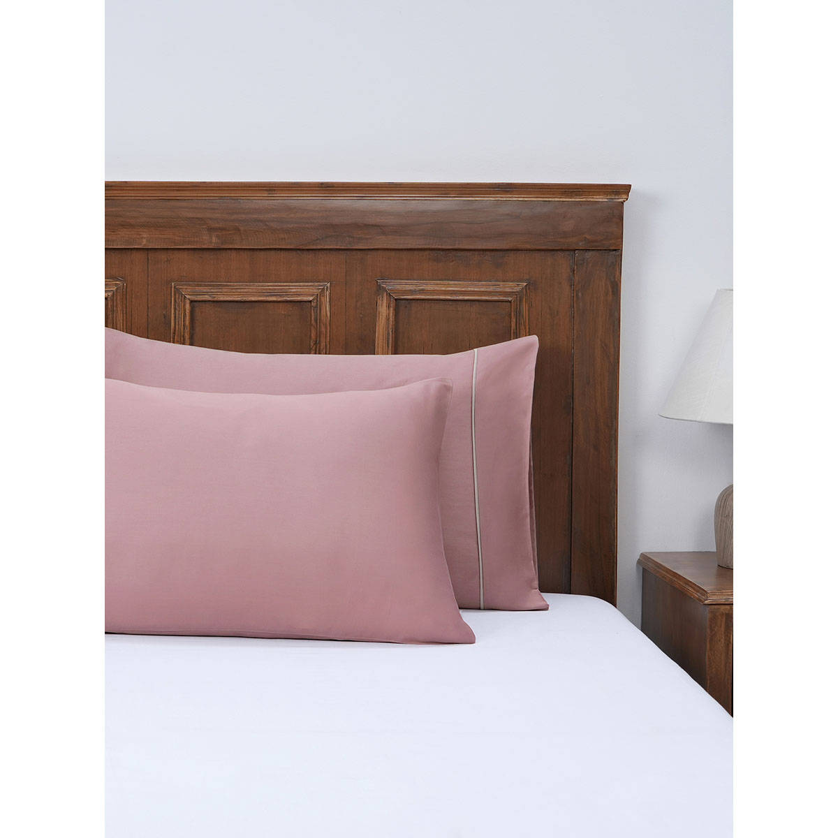 Maspar Purple Solid Cotton 2 Pillow Covers