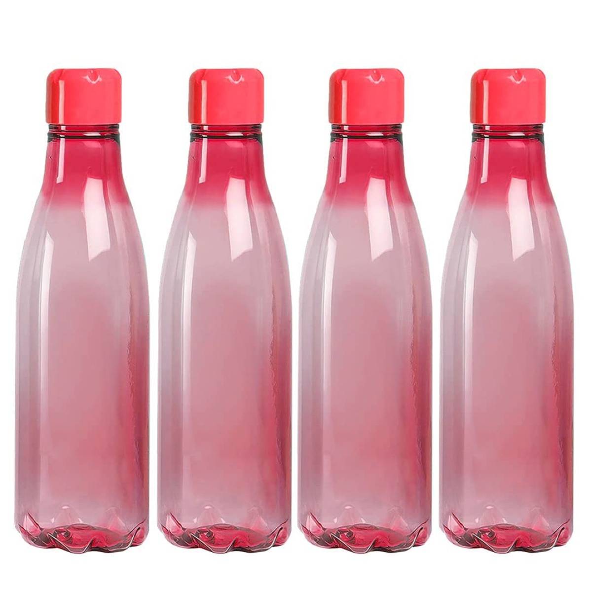Kuber Industriess For Kids & Adults Refrigerator Plastic Bottle Set of 4 PINK