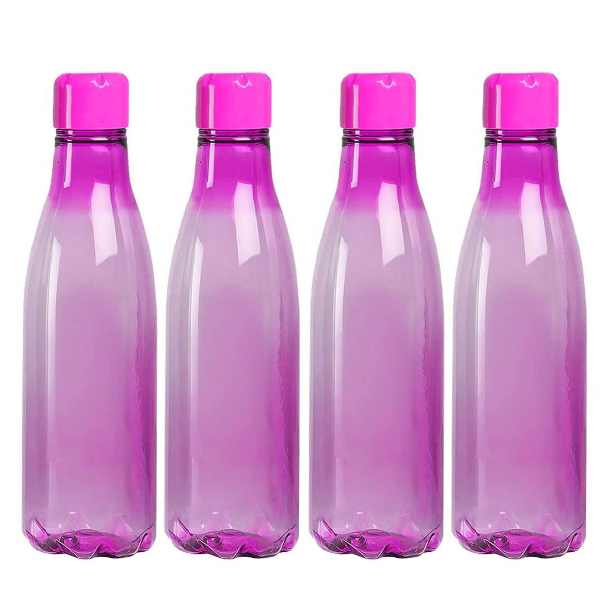Kuber Industries For Kids & Adults Refrigerator Plastic Bottle Set of 4 PURPLE