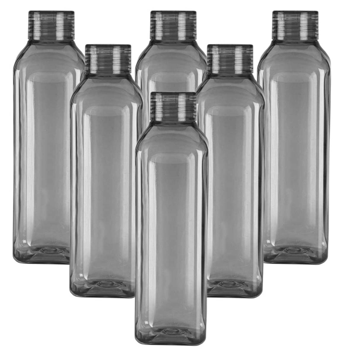 Kuber Industriess For Kids & Adults Refrigerator Plastic Bottle Set of 6Grey