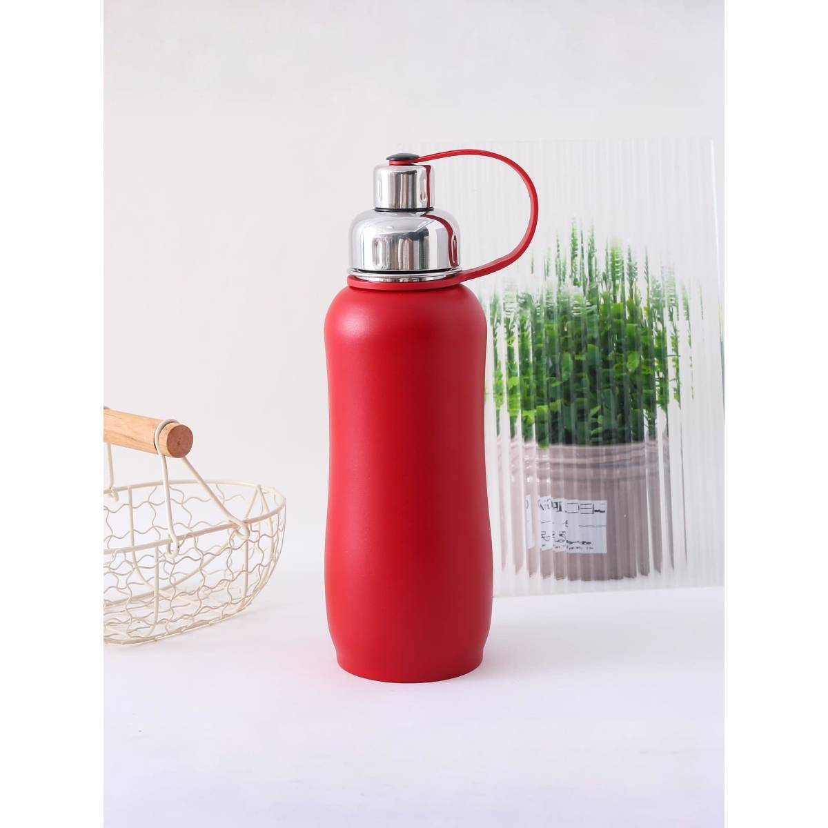 UMAI Double-Walled Vacuum Insulated Stainless Steel Water Bottle|Sipper|750ml (Red)