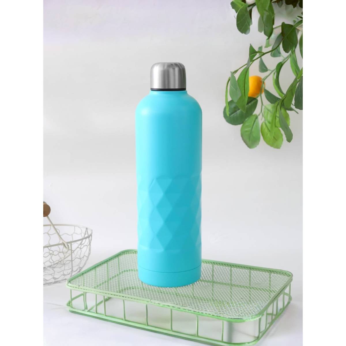 UMAI Double-Walled Vacuum Insulated Stainless Steel Water Bottle|750ml (Light Blue)