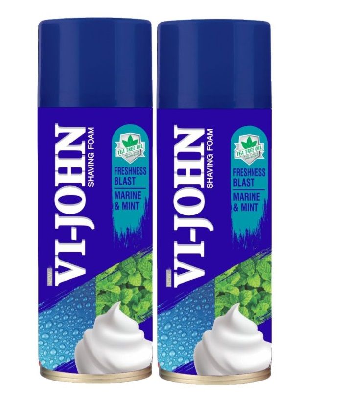 VI-JOHN Shave Foam Mint Marine - Pack of 2