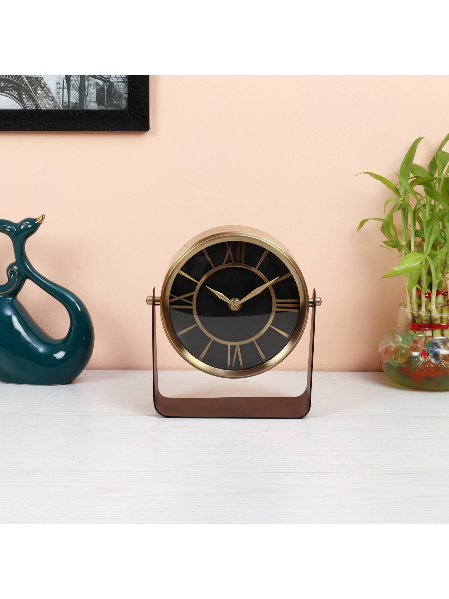 De Maison Decor Gold Mitsuki Table Clock Small