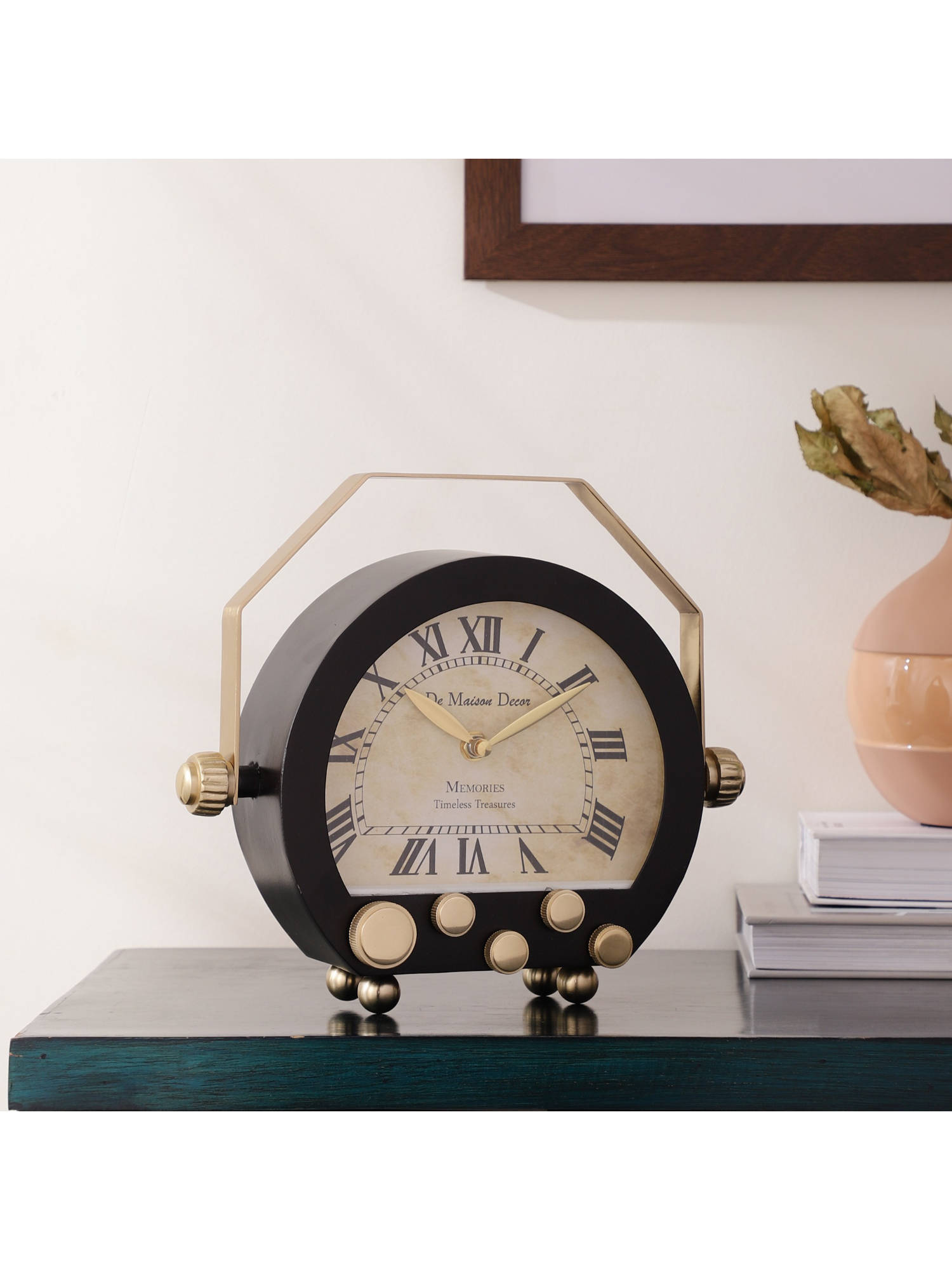 De Maison Decor Kent Clock Black Gold