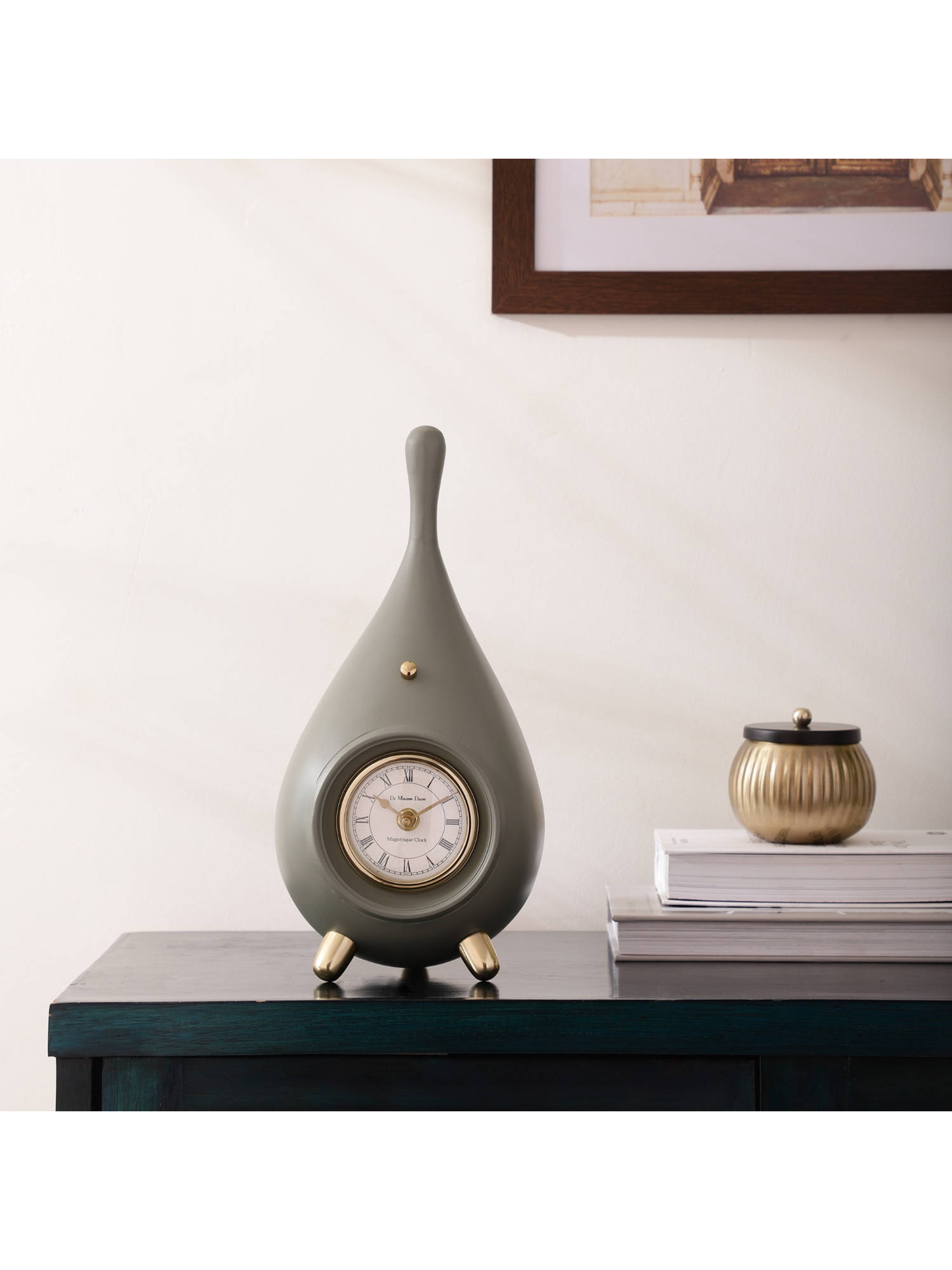 De Maison Decor Time Drop Table Clock Green