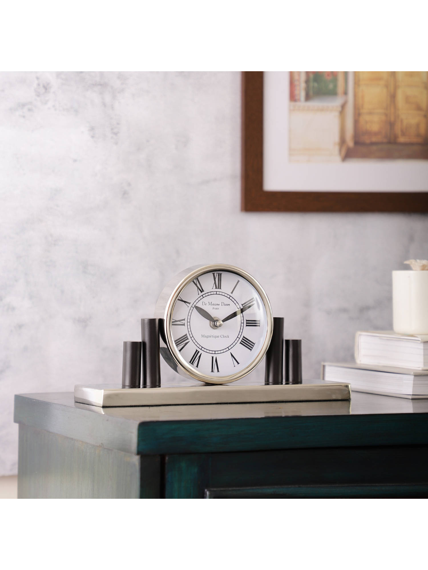 De Maison Decor Harbor Hour Clock Silver